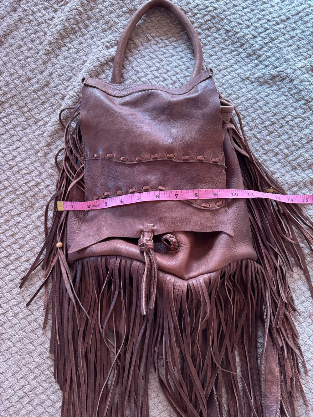 Fringed Leather crossbody